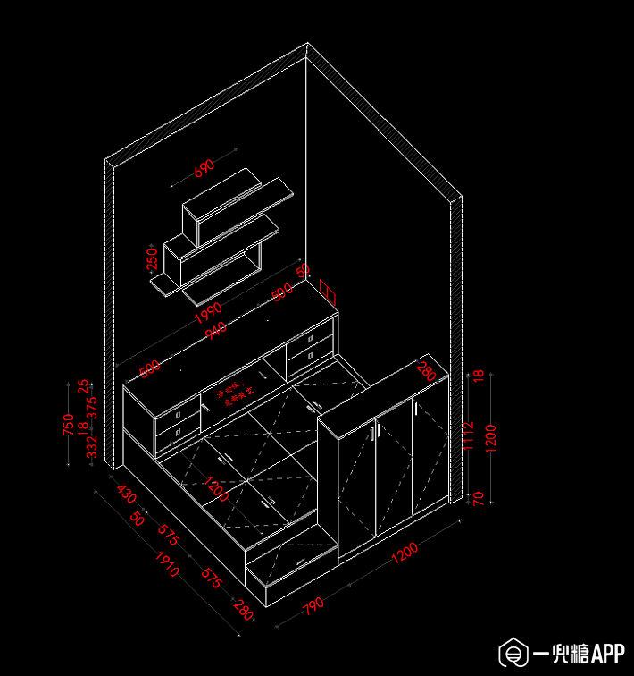 图片来自一兜糖屋主@mengying_l ▲ "专门设计的办公榻榻米,尺寸是1.