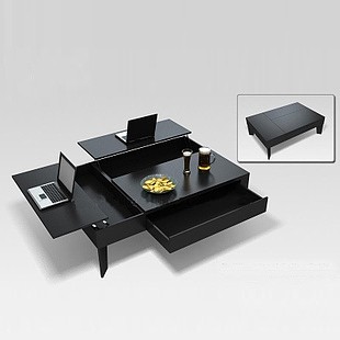 尼克爱家 茶几 多功能茶几 木皮贴皮饰面 烤漆 