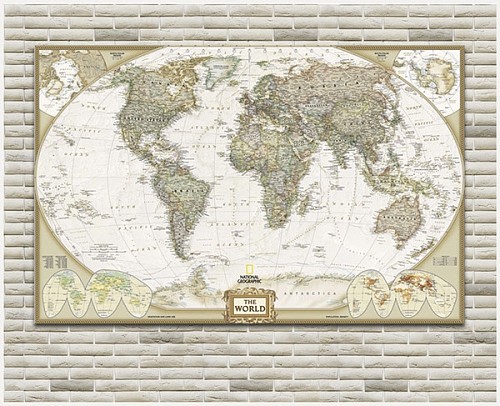 【图】墙饰,美式乡村,北欧宜家世界地图 奥巴马