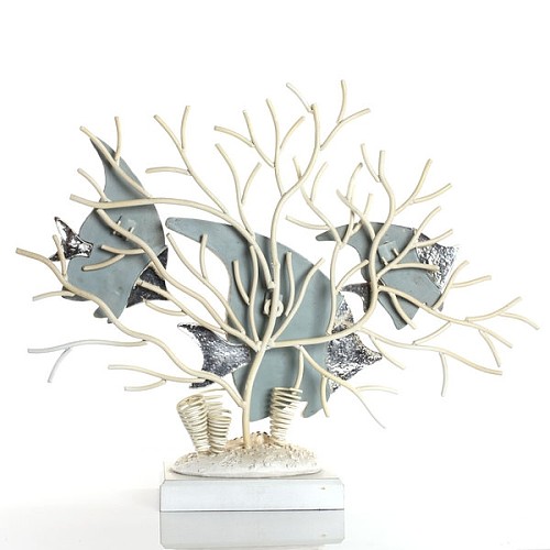 地中海后现代风格 个性创意家具装饰品 铁艺热带鱼摆件 超级震撼,蓝色搭配及图片-一兜糖yidoutang.com