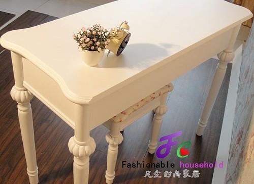 欧式田园学生简约实木书桌\/学生桌\/简易办公桌