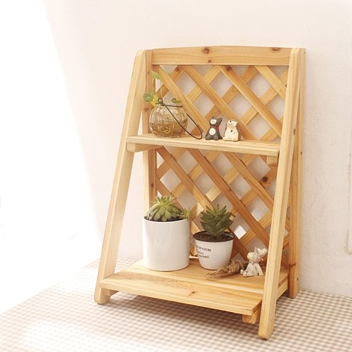 【图】书报架,日式和风实木花架子 收纳架 化妆
