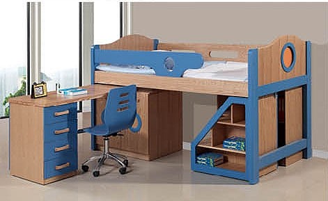 儿童床 多功能幼儿床 卡通床 带学习桌 小床 小