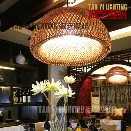 灯竹子编制东南亚创意竹吊灯 坏坏小老板娘走