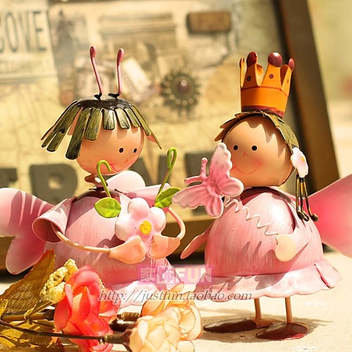 【图】家饰FUN※彩绘铁皮娃娃小公主 家居装