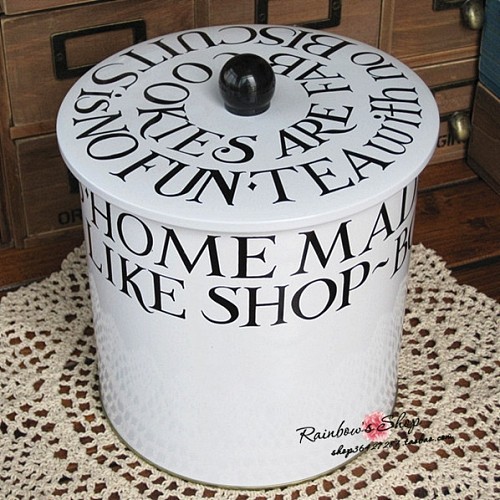 英文字母 零食\/杂物收纳圆罐 铁盒铁罐,