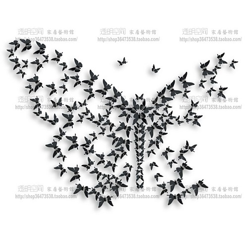 水晶墙贴立体墙贴蝴蝶家饰电视背景墙客厅卧室