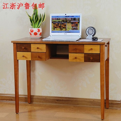 【图】包邮简约时尚多彩实木电脑桌台式桌家用