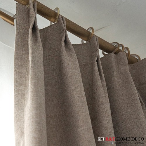 呈开简约现代棉麻纯色定制窗帘 定做客厅卧室高档遮光窗帘布料303,搭配及图片-一兜糖yidoutang.com