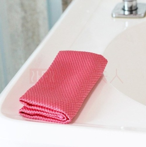 韩国菱形不掉毛吸水清洁布擦玻璃镜子瓷器茶具