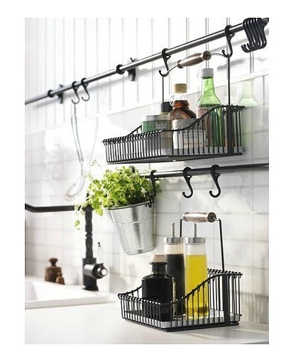 本月特价IKEA宜家代购 芬托 网篮带提手, 黑色