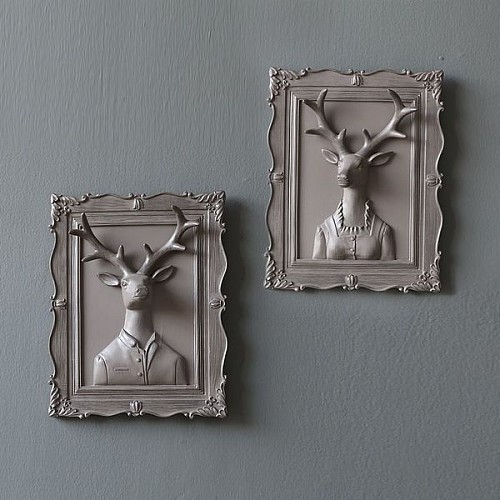 品鹿头壁挂壁饰 酒吧复古装饰 墙上装饰品 鹿夫