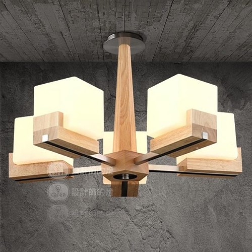 设计师的灯客厅灯餐厅灯美式木艺卧室灯具橡木