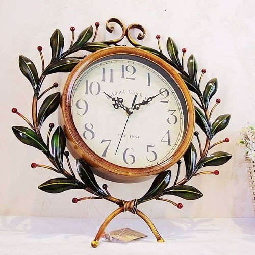 正品特价包邮欧式铁艺橄榄枝爱情挂钟 客厅静