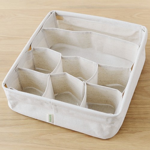 自然而然 多功能可折叠 棉麻内衣文胸袜子整理