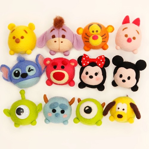 7元包邮 经典迪士尼卡通玩偶公仔羊毛毡戳戳乐手工DIY材料包,搭配及图片-一兜糖yidoutang.com