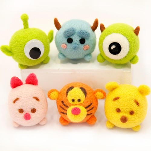 7元包邮 经典迪士尼卡通玩偶公仔羊毛毡戳戳乐手工DIY材料包,搭配及图片-一兜糖yidoutang.com