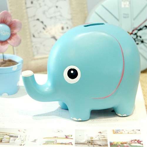 大象树脂储蓄罐儿童存钱罐,搭配及图片-一兜糖