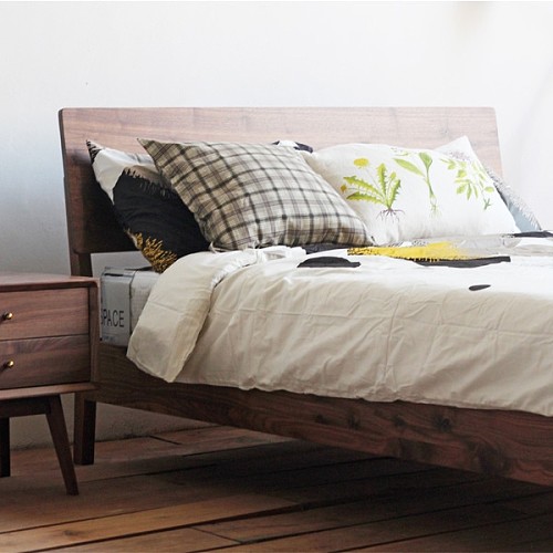 熹山工房原创设计胡桃实木双人床美式乡村北欧