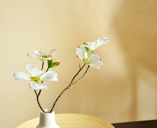 3件包邮 轻舞飞扬 四照花 仿真花艺套装 绢花与