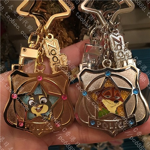 疯狂动物城Nick狐尼克Judy兔朱迪 卡通钥匙扣