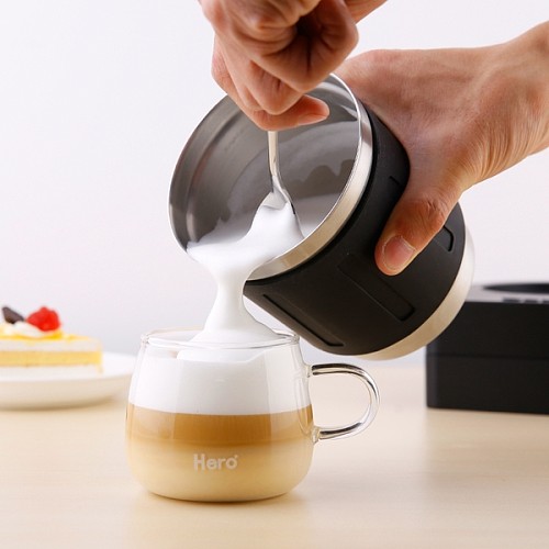 hero 奶泡机 全自动咖啡打奶器 电动打奶泡商用不锈钢打奶杯-一兜糖yidoutang.com