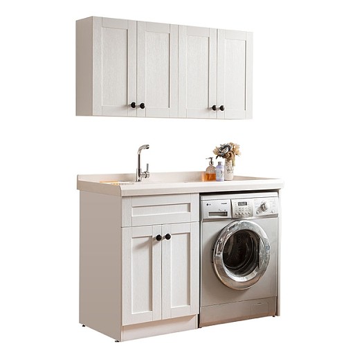 洗衣机柜阳台实木滚筒洗衣机伴侣带搓板洗衣柜