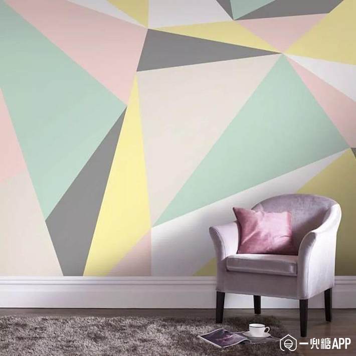 03 限制3至5面色块,安全不出错 首次施作几何墙面的人,若是怕出错