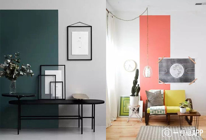 二,一分为二 最简单的一种拼色方式,颜色很好搭配,只用一款有色漆就