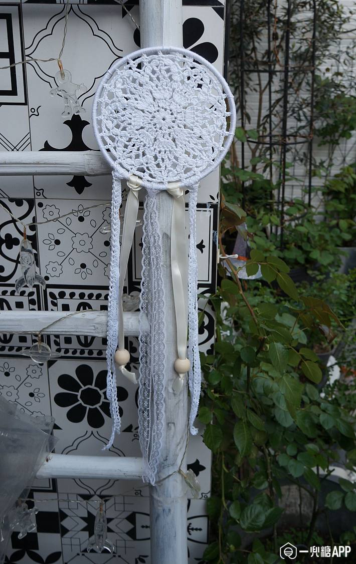 diy家居编织 | 钩针版蕾丝捕梦网